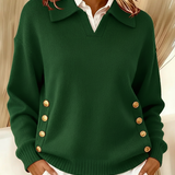 Erminia | Polo Neck Jumper with Buttons
