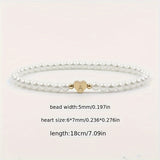 Chic Bracelet with Heart Initial (A–Z)
