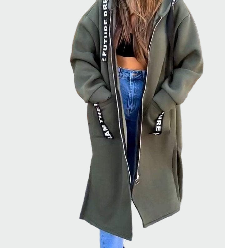 Anneli | Long Coat with Hood