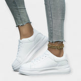 Alisa | White Leather Trainers