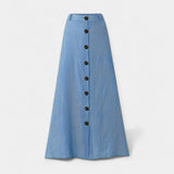 Alicia | Sheer Midi Skirt with Torn Detail