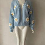 Wide Women's Knitted Cardigan - Soft and Colourful