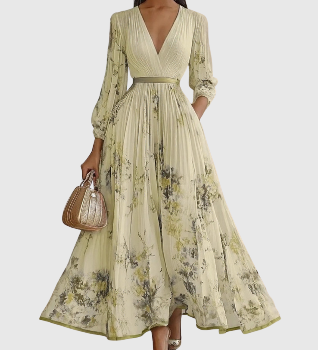 Siena | Elegant Pleated Maxi Dress
