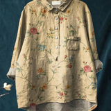 Mariah | Women's Vintage Floral Art Print Casual Shirt