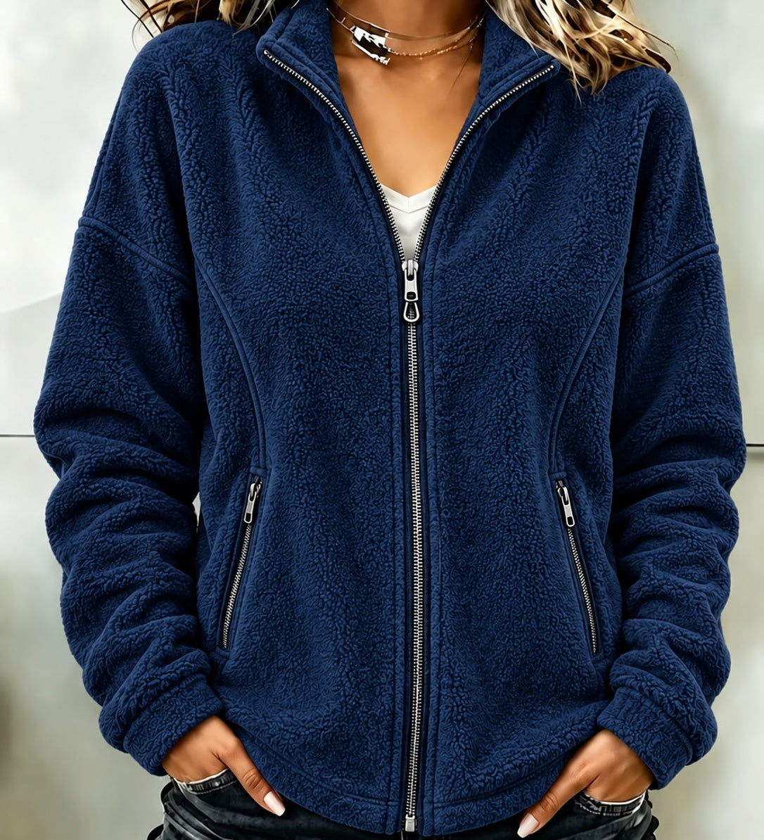 Women's loose-fit long-sleeve cardigan – Flowy and elegant