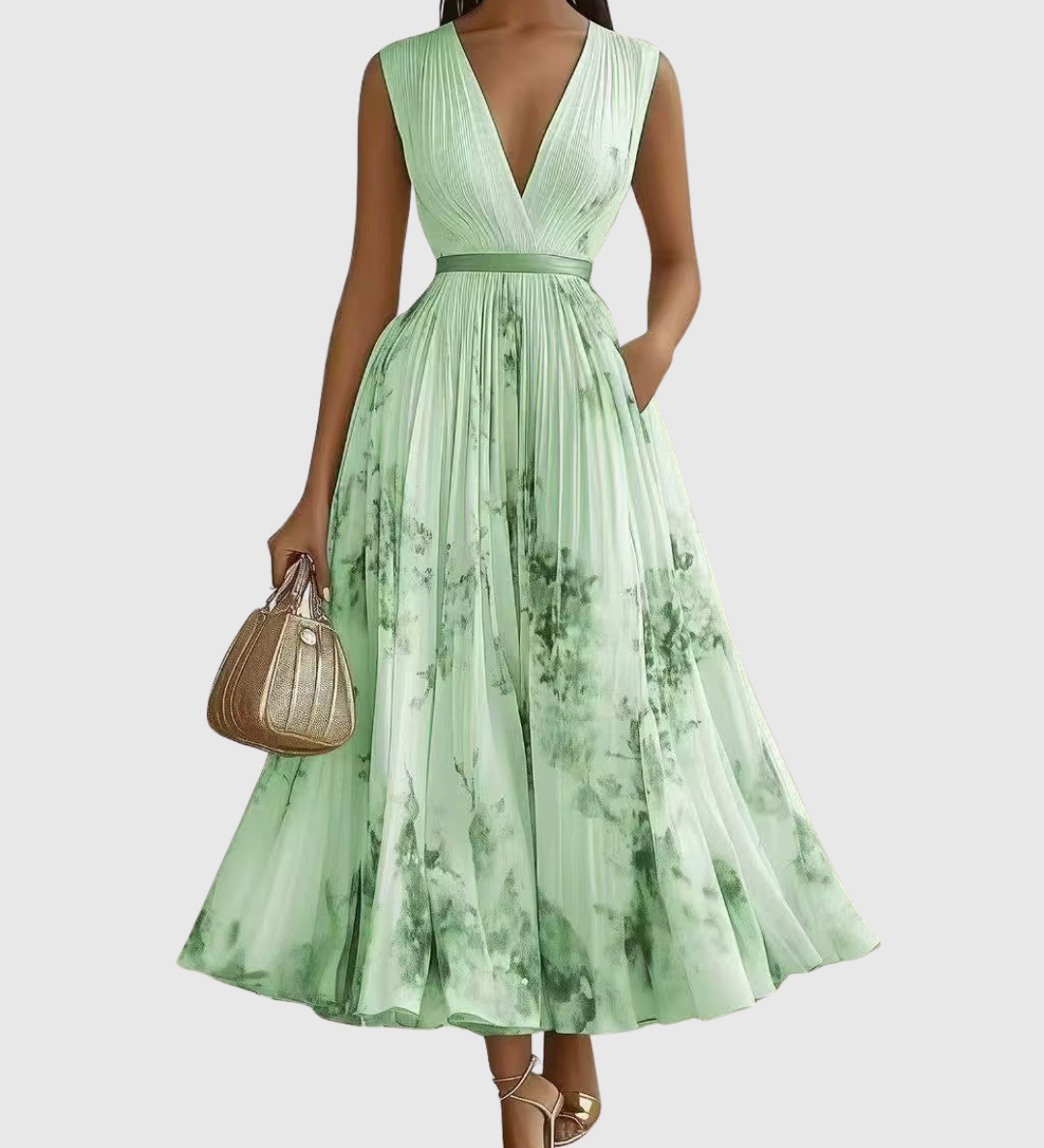 Siena | Elegant Pleated Maxi Dress