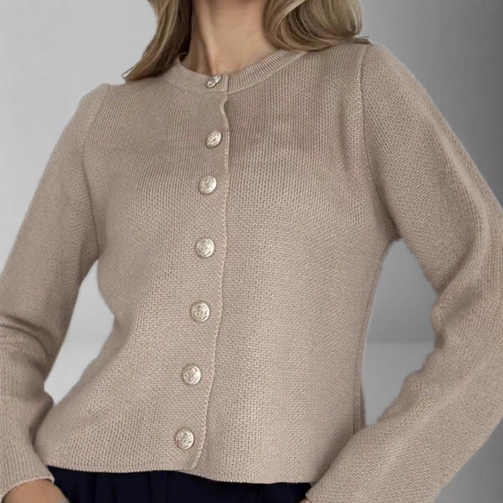 Women's Button-Up Knit Cardigan - Minimal and Versatile