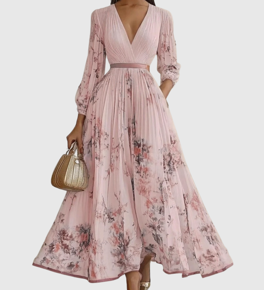 Siena | Elegant Pleated Maxi Dress