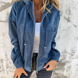 Bella | Corded Hooded Jacket with Zip