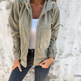 Bella | Corded Hooded Jacket with Zip