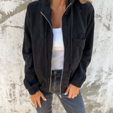 Bella | Corded Hooded Jacket with Zip