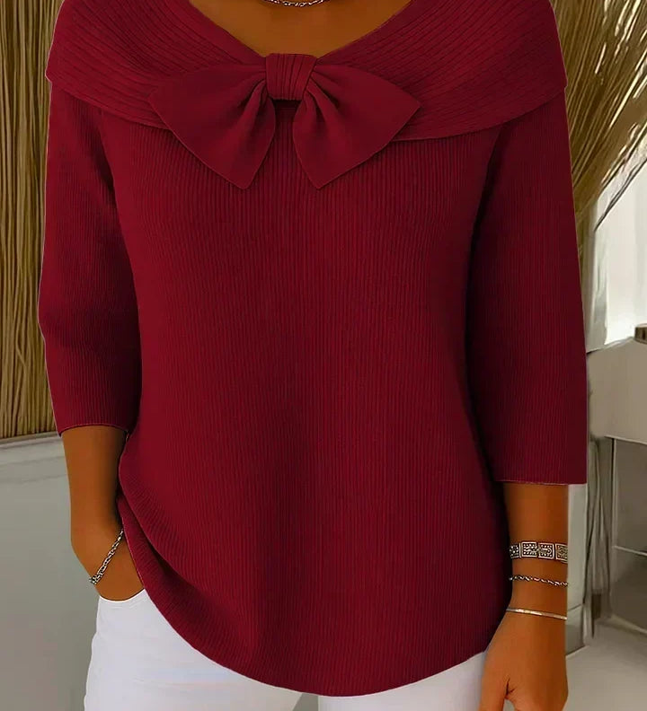 Teresina | Sweater with Bow and Round Neck