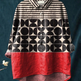 Tessa | Artistic Geometric Pattern Printed Women's Casual Shirt