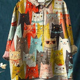 Milo | Artificial Silk Cashmere Print Women's Casual Blouse