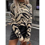 Women's zebra-print sweater - Soft and trendy