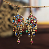 Multicolour Vintage Mandala Earrings