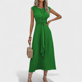Emilia | Elegant sleeveless maxi dress with round neckline