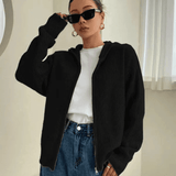 Women's Knit Zip-Up Hoodie