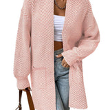 Long women's sweater with pockets - Loose and casual