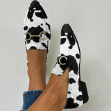 Diana | Printed Strap Detail Loafers