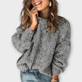 Eileen | Cozy Retro Silver Knitted Hat