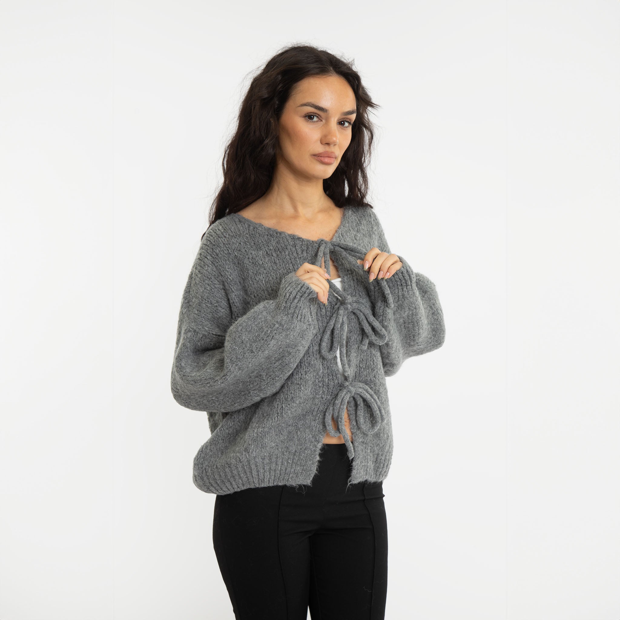 Oversized Cardigan with Ties