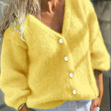 Women's Button Cardigan - Simple and Soft