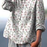 Hadley | Spring Floral Pattern Printed Women's Everyday Shirt