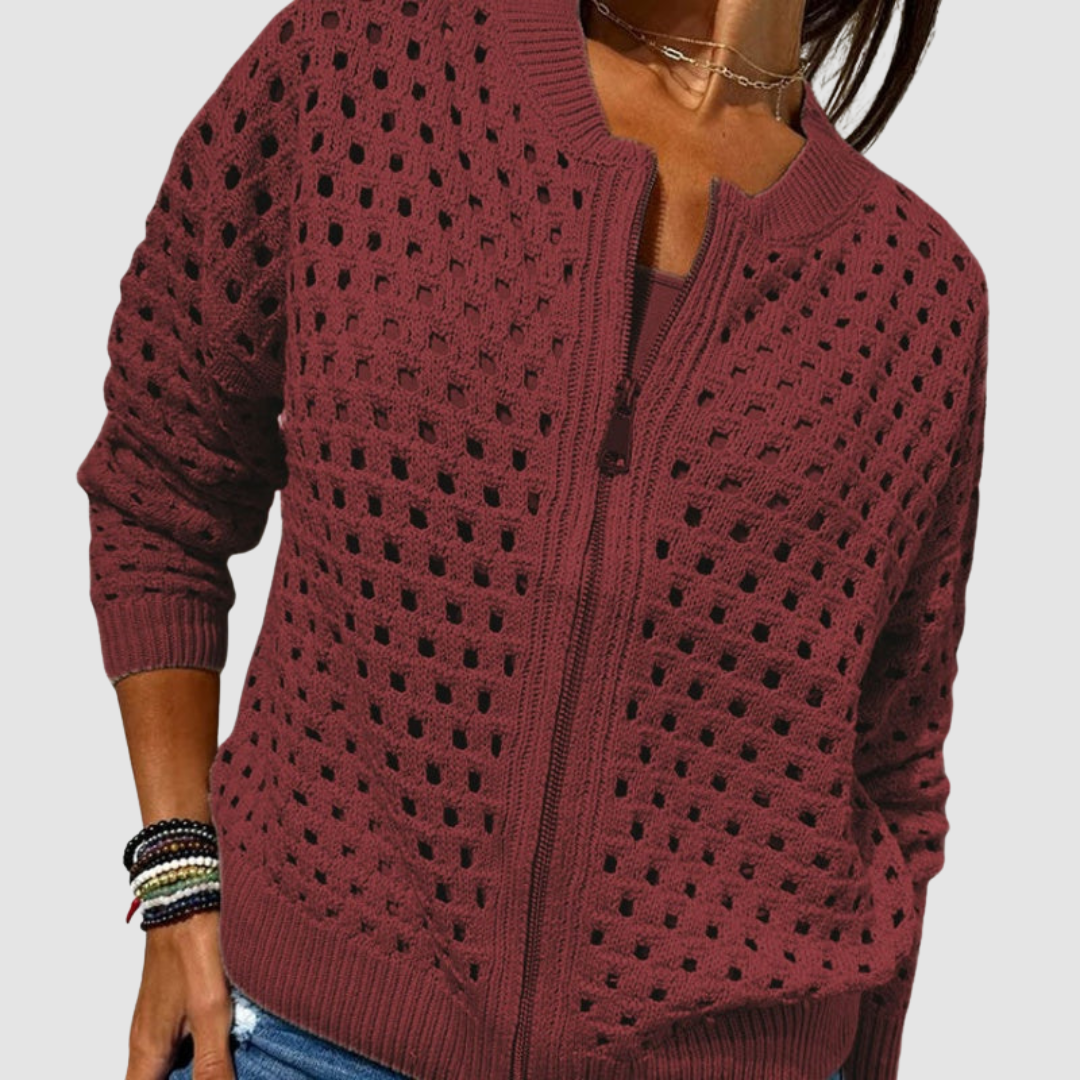 Women's soft knit cardigan with buttons - Comfortable and elegant