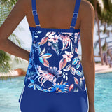 Imke | Printed U-Neck Sleeveless Tankini