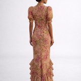 Rosario | Long Floral Chiffon Dress