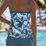 Imke | Printed U-Neck Sleeveless Tankini