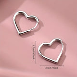 Gold Heart-Shaped Stainless Steel Earrings