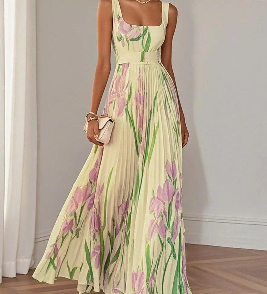 Yara | Pleated Maxi Dress