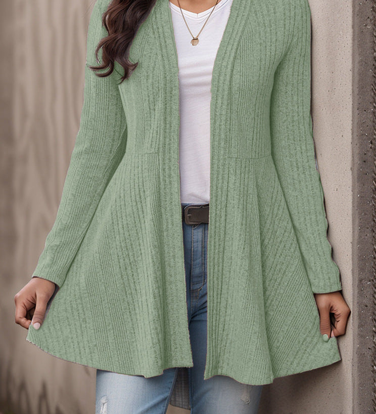 Women's Striped Brushed Cardigan – Soft, Comfortable, and Casual, Perfect for Everyday Wear