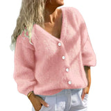 Women's Button Cardigan - Simple and Soft