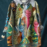 Anneliese | Vintage Funny Fish Artistic Print Comfortable Shirt