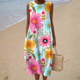 Comfortable Summer Dress Without Sleeves