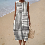 Comfortable Summer Dress Without Sleeves