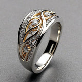 Classic Two-Tone Cable Ring