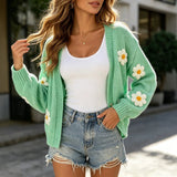 Wide Women's Knitted Cardigan - Soft and Colourful