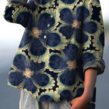 Avielle | Women's Vintage Floral Art Printed Casual Shirt