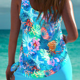 Trudy – Elegant tankini with a tummy control effect and matching shorts