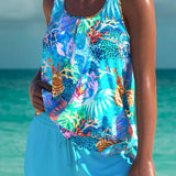 Trudy – Elegant tankini with a tummy control effect and matching shorts