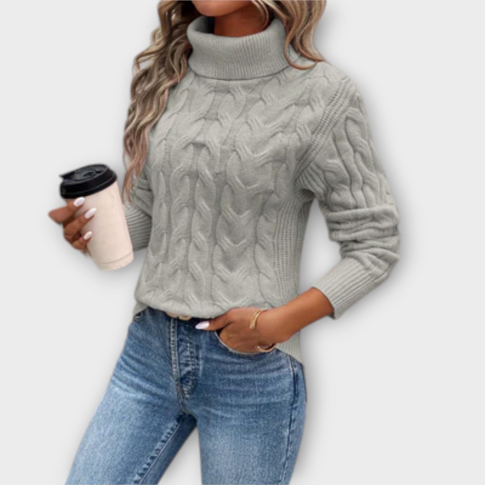 Amelia | Elegant Mesh Knit Jumper