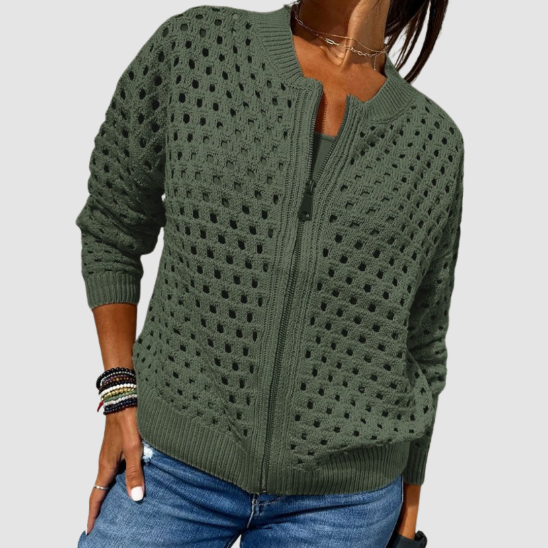 Women's soft knit cardigan with buttons - Comfortable and elegant