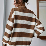 Casual women's striped sweater - Soft and easy
