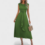 Emilia | Elegant sleeveless maxi dress with round neckline