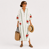 Elena White Roses Kaftan