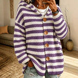 Striped knit women's sweater – Casual and modern